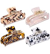 Magicsky 4PCS Hair Claw Clips, Acrylic Hair Banana Barrettes, Celluloid French Butterfly Jaw Clip...