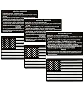 BWESOO 3Pcs Black Miranda Card with Torn American Flag on The Miranda Warning Card Miranda Rights...