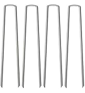 OK5STAR 50 Pack Landscape Staples 12 inch,Heavy Duty Garden Stakes Pins Galvanized Landscape Fabr...