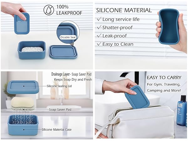 small silicone travel soap case