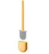 Thaibna Toilet Brush,Deep Cleaner Silicone Toilet Brushes with No-Slip Long Plastic Handle and Fl...