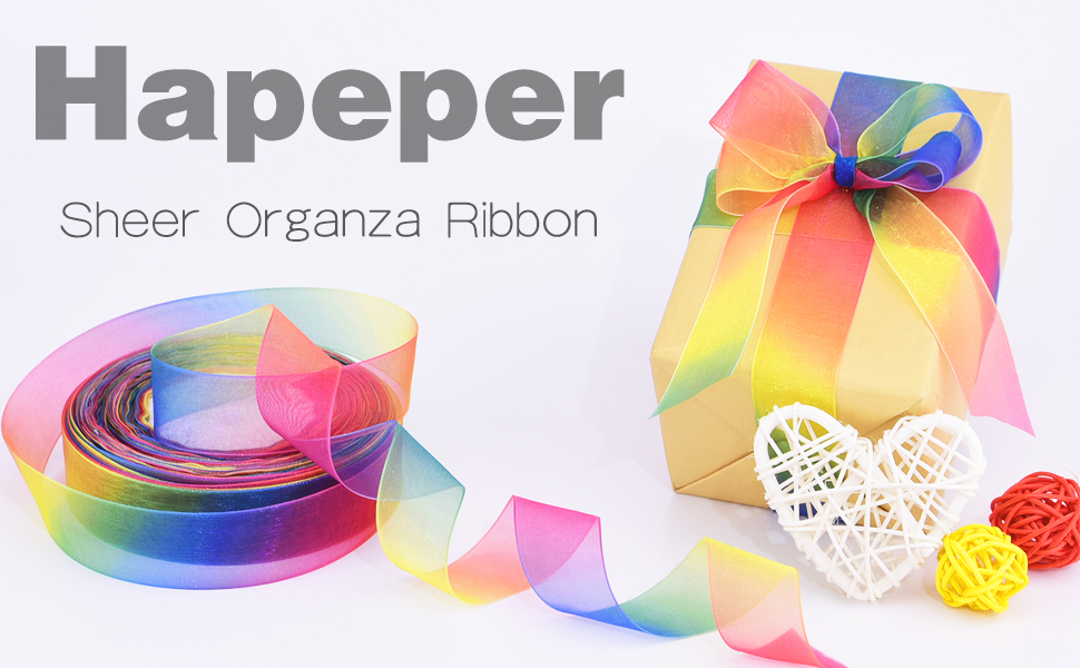 a roll rainbow ribbon
