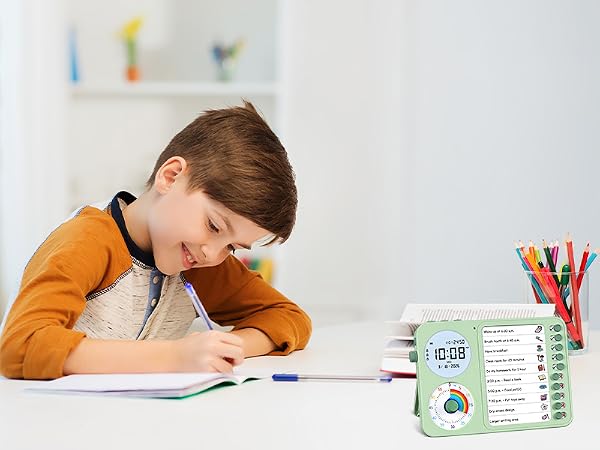 3 in 1 Visual Timer ADHD Tool Kids Adults Task Schedule Chore Planning Board Home green
