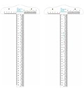 Briartw 2 Piece Acrylic T-Square Ruler T Square Plastic T-Ruler Double Side Measuring for Art Fra...