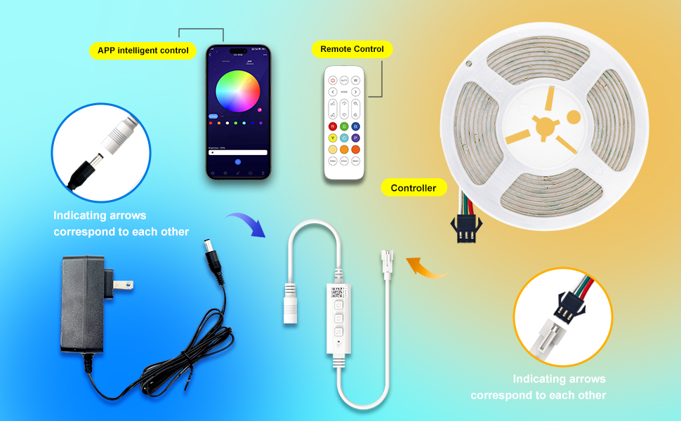 samrt RGB cob led strip