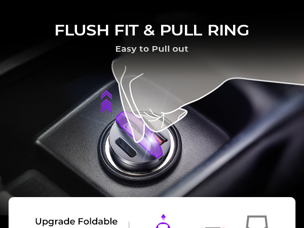 USB C Car Charger Adapter,iPhone Car Charger Fast Charging, Fast USB Car Charger