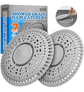 zaa Shower Drain Hair Catcher, 2 Pack Premium Silicone Drain Protector & Shower Drain Cover for R...
