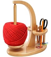 Upgraded Yarn Ball Holder for Knitting and Crocheting, Magnetic Rotating Stand,Holds Yarn Balls U...
