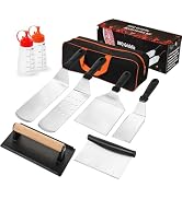 10PCS Griddle Accessories Kit, CEKEE Flat Top Grill Accessories Set and Burger Press for Blacksto...