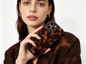cute iPhone 16 pro max case leopard tortoise shell