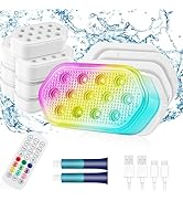QOLNBY Pool Lights, Rechargeable Submersible LED Lights, Pool Lights for Inground Pool, IP68 Wate...