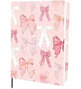 CRASPIRE Stretchable Book Cover Protector Pink Bow Bowknot Washable Reusable Jumbo Fabric Cloth E...