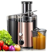 Qcen Juicer Machine, 500W Centrifugal Juicer Extractor with Wide Mouth 3” Feed Chute for Fruit Ve...