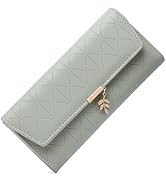 RNIEGA Women Leather Wallet RFID Blocking Credit Card Holder for Women Ladies Wallets Clutch Zipp...