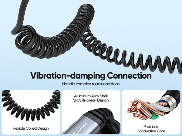 coiled usb c cable