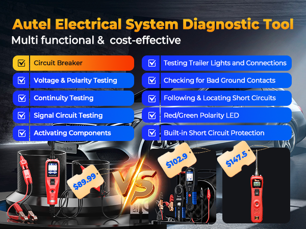 Autel PowerScan PS100 circuit tester autel automotive multimeterps100 test light automotive