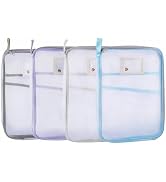 4-Pack Mesh Bags with Zipper – Stationery Folder Organizer Bag Set for School, Office, and Subjec...