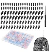 OFBAND 100PCS Tire Repair Rubber Nail Kit with 3 Sizes,Professional Vacuum Tire Plug Kit for Quic...