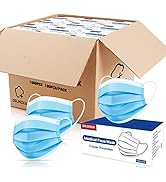 DR.MOXA 1000 Pack Disposable Medical Face Masks Breathable(10 Boxes, 100pcs/Box) 3 Ply Masks for ...