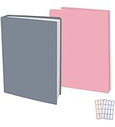 2 Pack Stretchable Book Sleeve Covers, for Paperbacks Hardcover Textbooks up to 9" x 12", Office ...