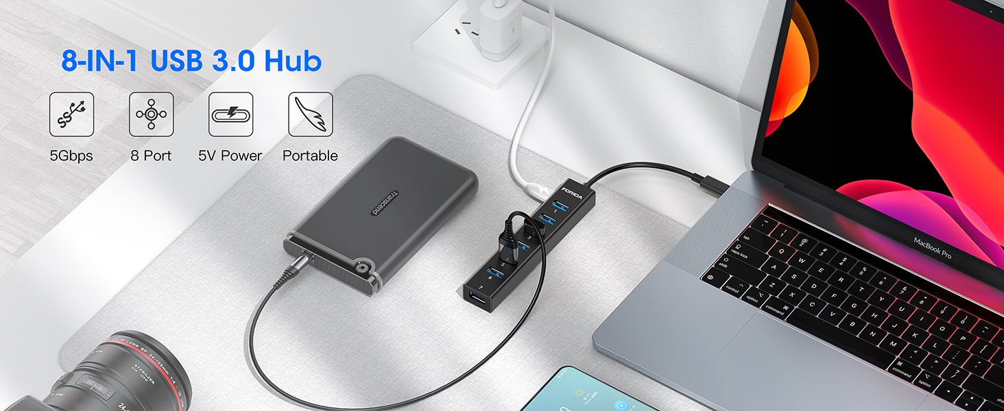 black usb hubs
