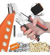 Heavy Duty Grommet Tool Kit, 3/8 Inch 10 mm (Inside Diameter) Handheld Eyelet Press Pliers with 5...