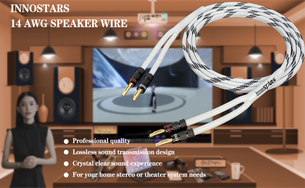 speaker cable speaker wire 14awg hifi speaker wire speaker cable with banana plugs ofc speaker cable