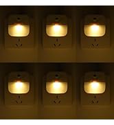KINUR 6 Pack LED Night Light Plug into Wall, Warm White 2700K Dusk to Dawn Sensor Automatic on an...