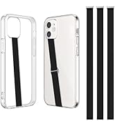 TEAMOLA Silicone Phone Grip Strap - Black 210 Phone Hand Strap Holder with Loop for Cell Phones, ...