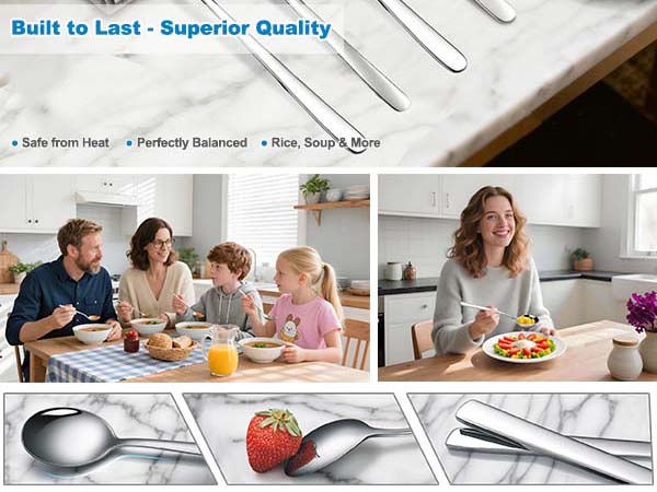 6 12 tablespoons large spoons big spoons suitable for daily use