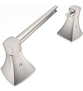 WZRUA Brushed Nickel Toilet Paper Holder Bathroom Double Post Pivoting Tissue Roll Holder Stainle...