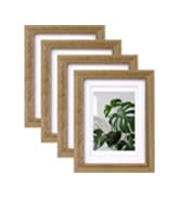 Egofine 5x7 Picture Frames with Plexiglass, Display Pictures 3.5x5/4x6 with Mat or 5x7 Without Ma...