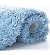 Bathroom Rugs Microfiber Plush Bath Mat Machine Washable, Slip Resistance Rubber and Absorbency B...