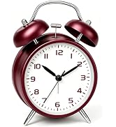 Noubnea 4.5" Loud Alarm Clock for Heavy Sleepers Adults–Battery Operated Analog Alarm Clocks with...