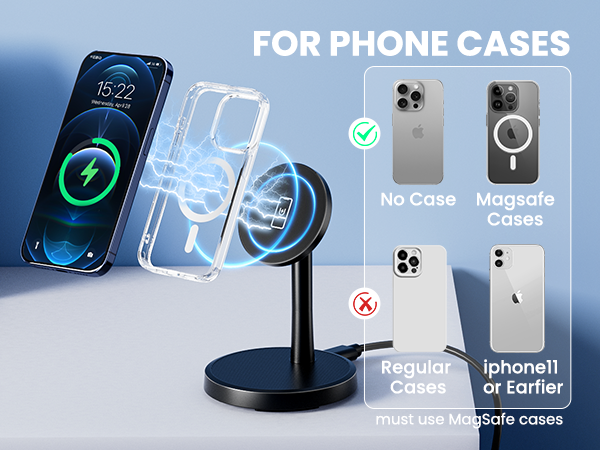wireless charger iphone Stand 15W Fast Mag-Safe Charger for iPhone