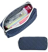 Della Gao Pencil Case Pouch, Light Weight Pencil Bag, Pen Bag Wide Opening, Soft Quilted Pencil P...