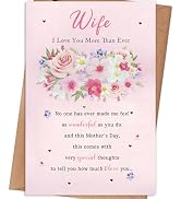 gerdiny Mother's Day Card for Wife, Mothers Day Gifts from Husband, Wife Mothers Day Card 307-377