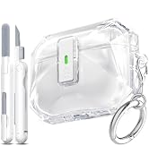 R-fun for AirPods Pro 3 Case (2025) Cover with Cleaning Kit, Military-Grade Shockproof Transparen...