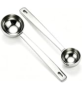 Coffee Scoop Set - 1 Tbsp & 2 Tbsp Long Handle Measuring Scoops | 304 Stainless Steel,Mirror Poli...