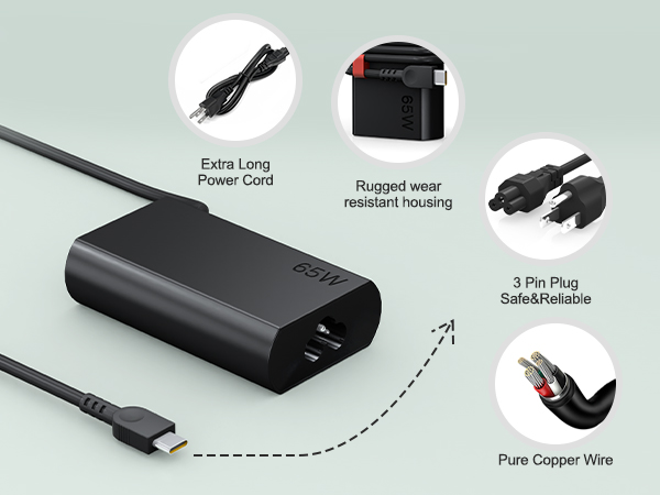 65w laptop charger usb c