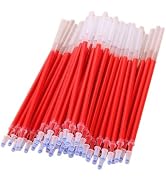 20Pcs Red Gel Pen Refills Wear-Resistant Super-Smooth Plastic Ink Needle Tubing 0.5mm Penpoint Re...