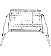 DZRZVD Camp Grill with Foldable Legs-304 Stainless Steel Grill Grate for Gas Stove-Ultralight Cam...