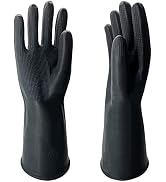 ROYAKI Heavy Duty Rubber Gloves, L-XL Cleaning Work Latex Utility Protective Gloves, Resist Acid,...