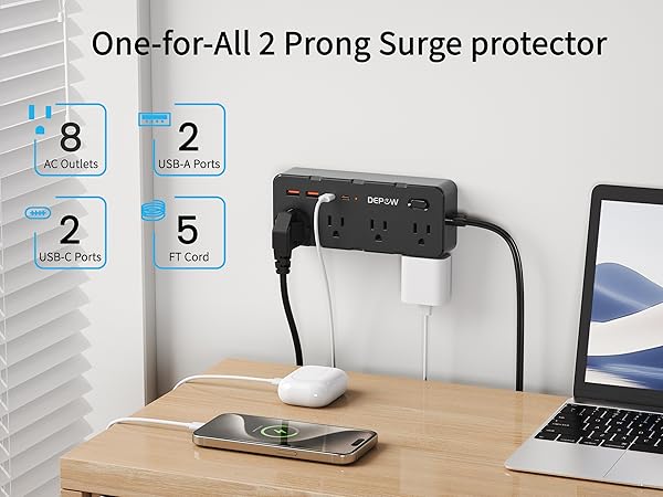 2 prong to 3 prong outlet adapter