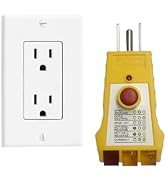 Outlet Tester with GFCI Check - Grounding & Receptacle Circuit Tester, Electric Outlet Tester Plu...