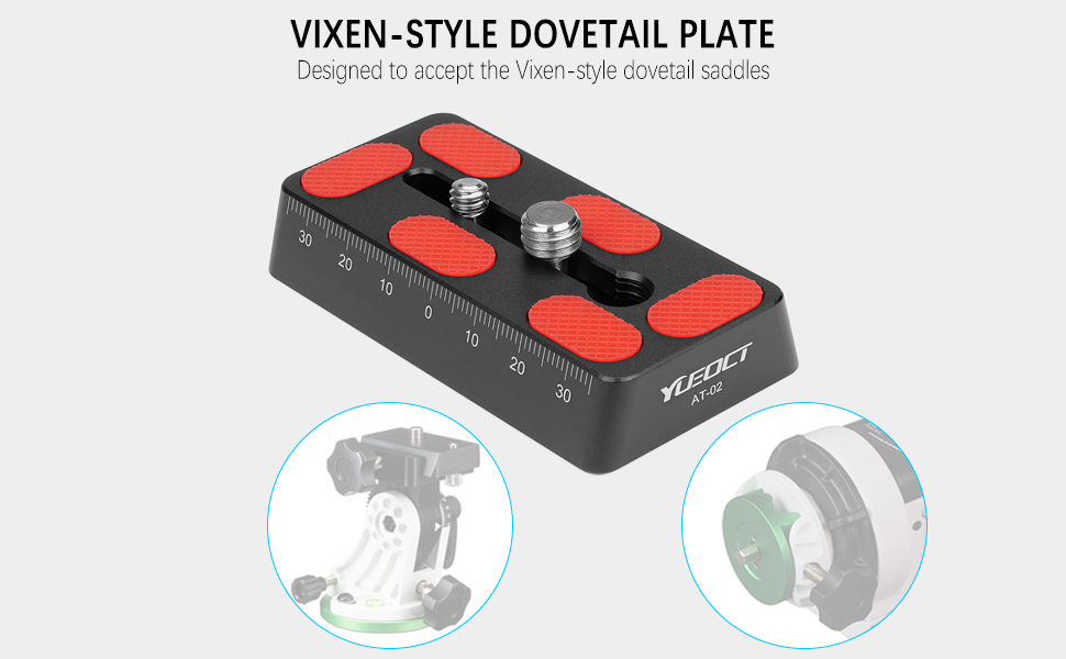 1/4 3/8 Astrophotography Telescope Camera Vixen Style Dovetail Mounting Plate Rail Bar Saddle OTA