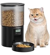 Automatic Cat Feeder Food Dispenser: 4L Auto Dog Feeder with 1-6 Meals Cat Automatic Bowls Custom...