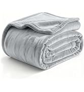 Beddora Fleece Blanket Throw Size Grey Color Luxury Anti-Static Fuzzy Soft Microfiber Blanket for...