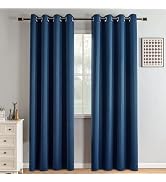 IGEMAEVE Blackout Curtains 84 Inch Length 2 Panels Set, Black Out Curtains for Bedroom 84 Inch Lo...
