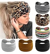 AWUMBUK Wide Headbands for Women Knotted No Slip Head Bands Soft Turban Headband Hair Accessories...